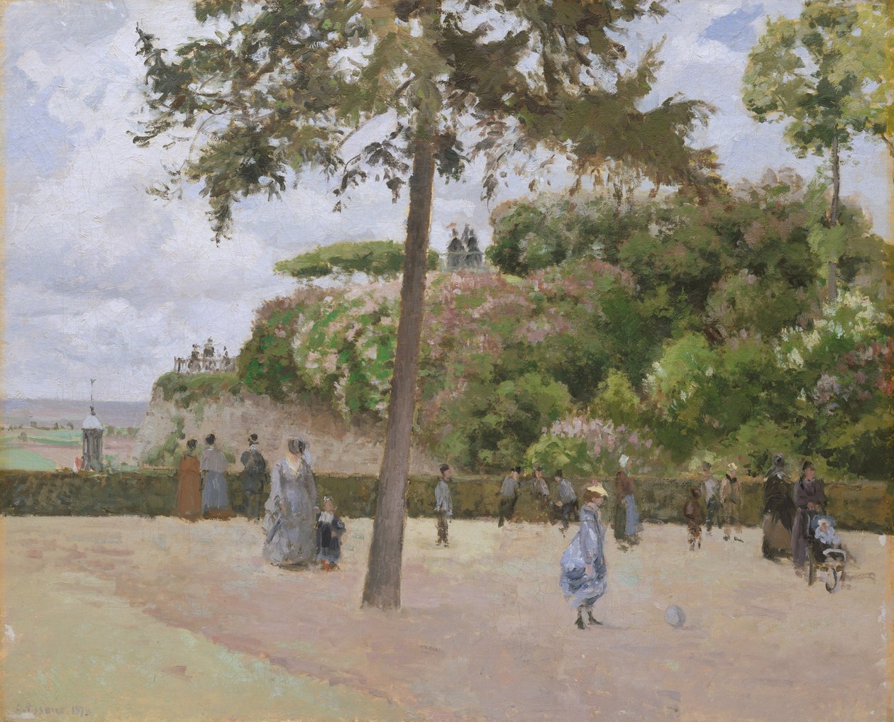 A Pontoise-i nyilvános kert, 1874. alkotó: Camille Jacob Pissarro