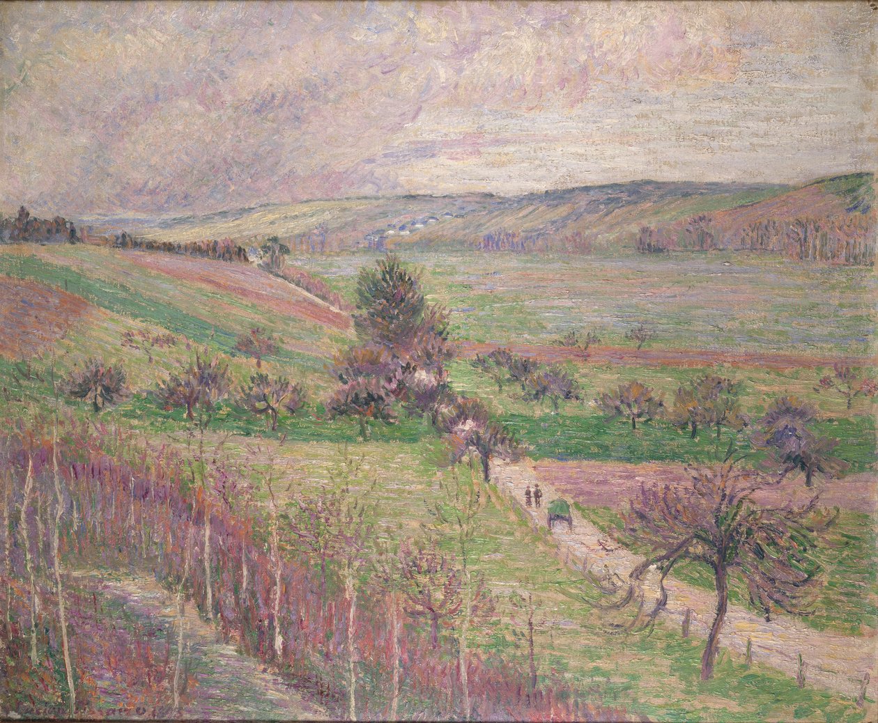 A Thierceville Road, kora tavasz, 1893 alkotó: Camille Pissarro