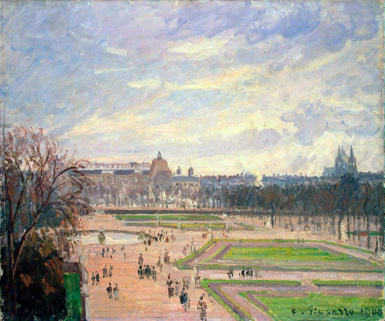 A Tuileries-kertek, 1900. alkotó: Camille Pissarro