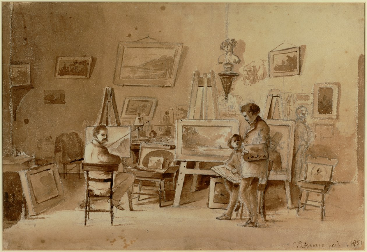 A művész műterme, Caracas, Venezuela Vázlat ... alkotó: Camille Pissarro