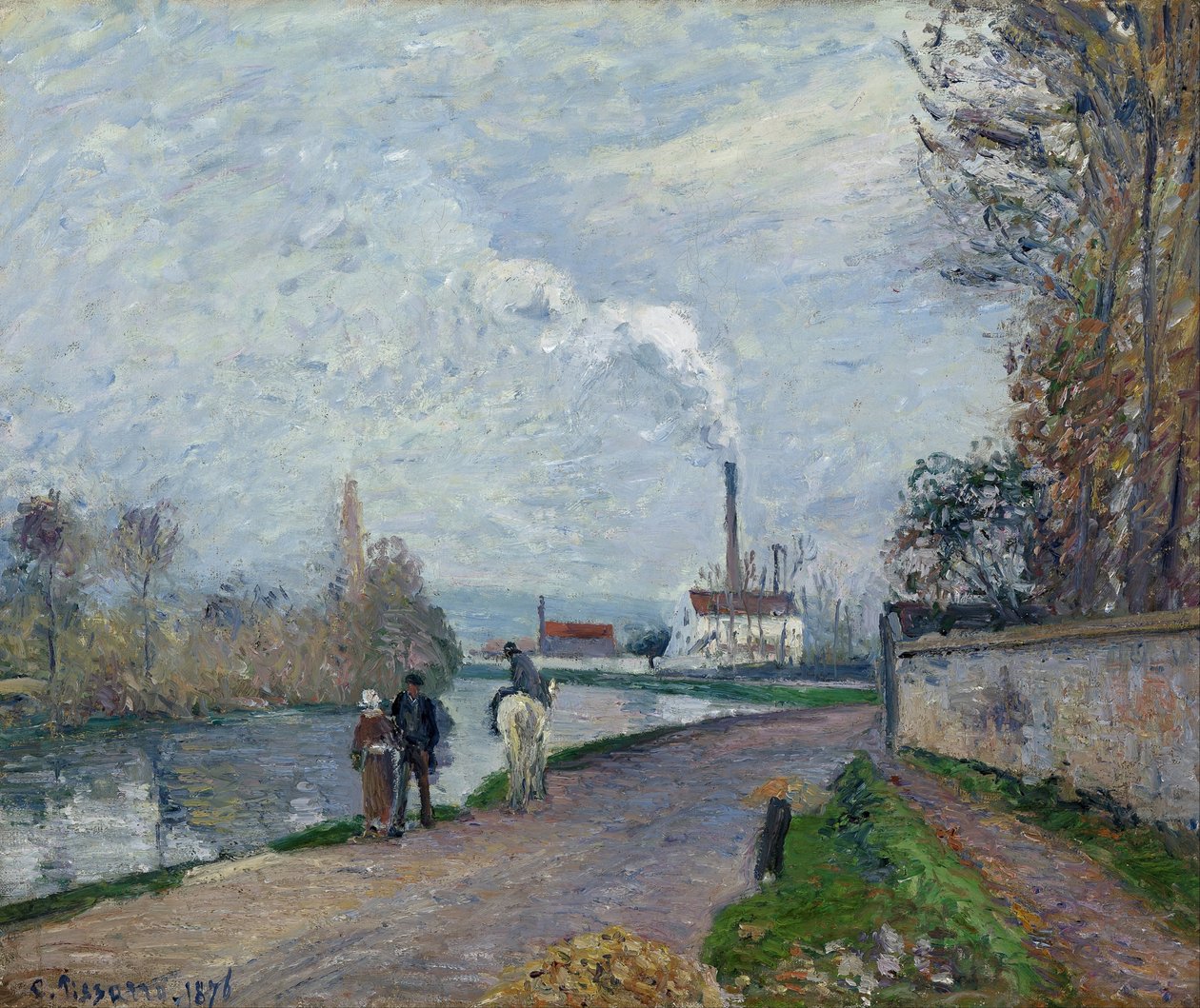 Az Oise folyó Pontoise-nál alkotó: Camille Pissarro