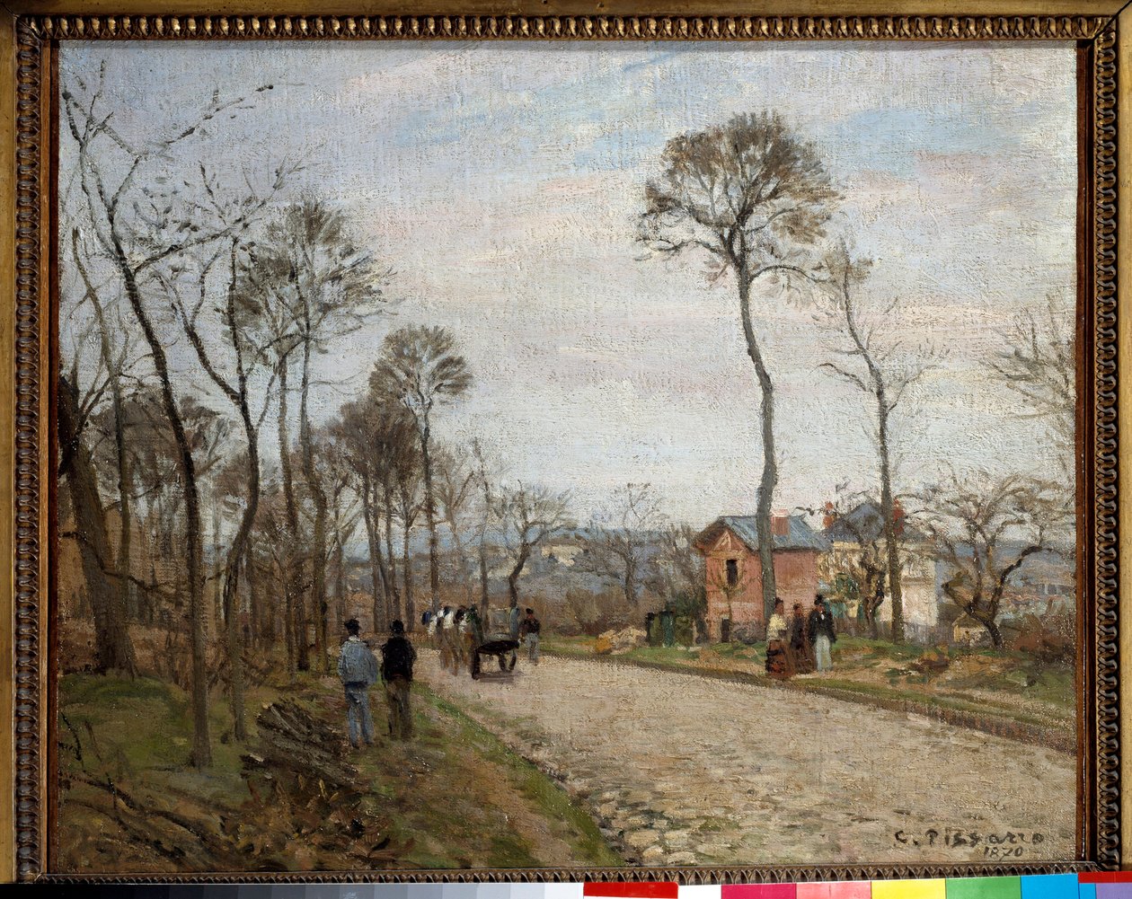 Az út Louveciennes-be. Camille Pissarro (1830-1903) festménye alkotó: Camille Jacob Pissarro