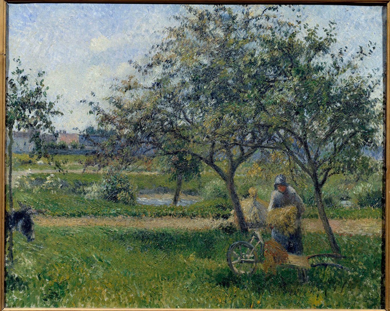 A talicska, gyümölcsöskert Camille Pissarro (1830-1903) festménye 1881 körül. V. 0,54x0,65 m Párizs, Musee d