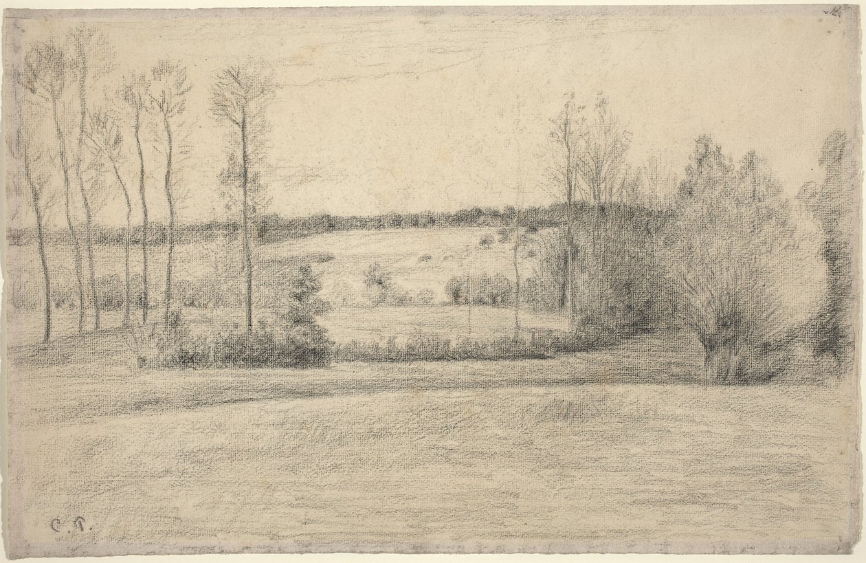 Fák és rétek Eragnynál, 18951900. alkotó: Camille Pissarro
