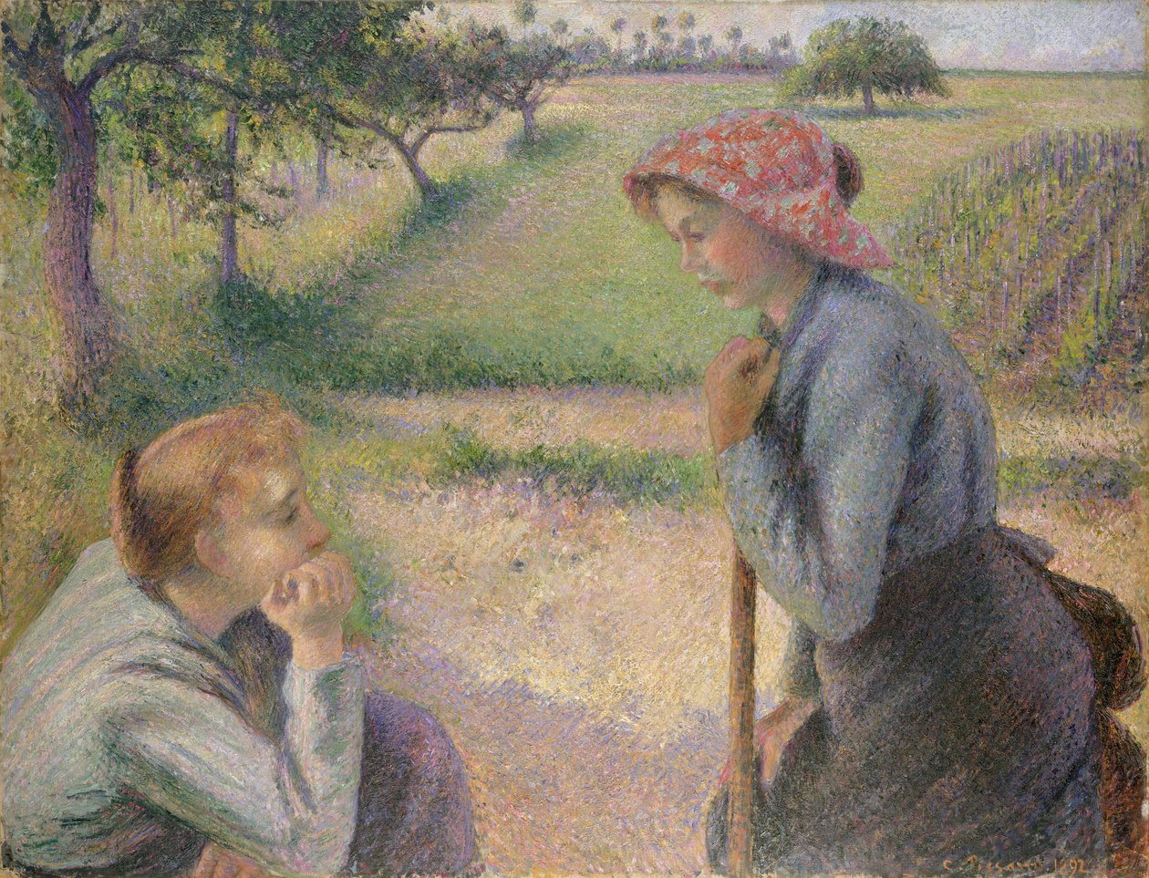 Két fiatal parasztasszony, 1891-92. alkotó: Camille Jacob Pissarro