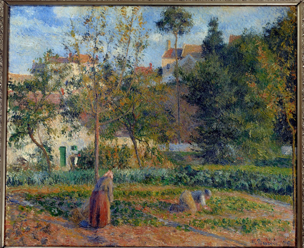 Zöldségeskert az Ermitázsban, Pontoise Camille Pissarro (1830-1903) festménye 1879 V. 0,55x0,65 m Párizs, Muse d