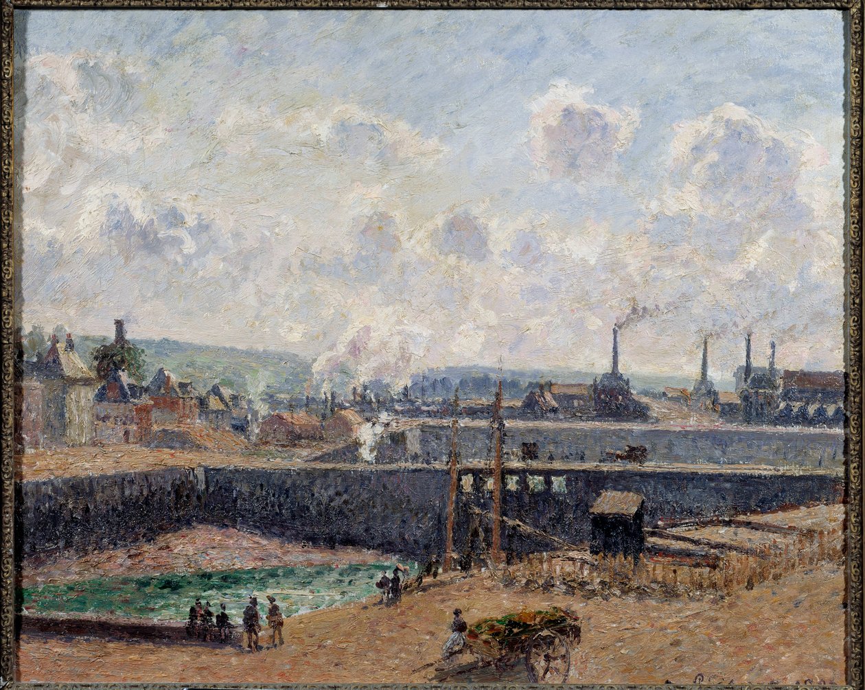 Dieppe látképe, Duquesne-medence Camille Pissarro (1830-1903) festménye 1902 V. 0,54x0,65 m Párizs, Musee d