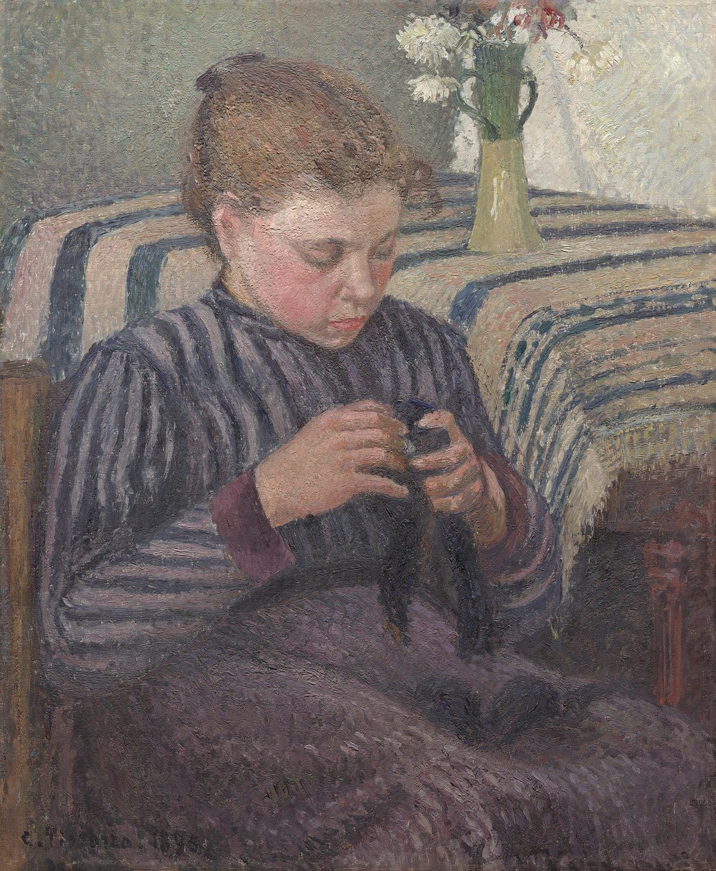 Woman Mending, 1895. alkotó: Camille Pissarro