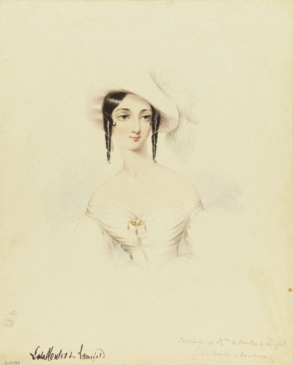 Lola Montez táncosnő portréja 1821-1861, 1846. alkotó: Camille Roqueplan