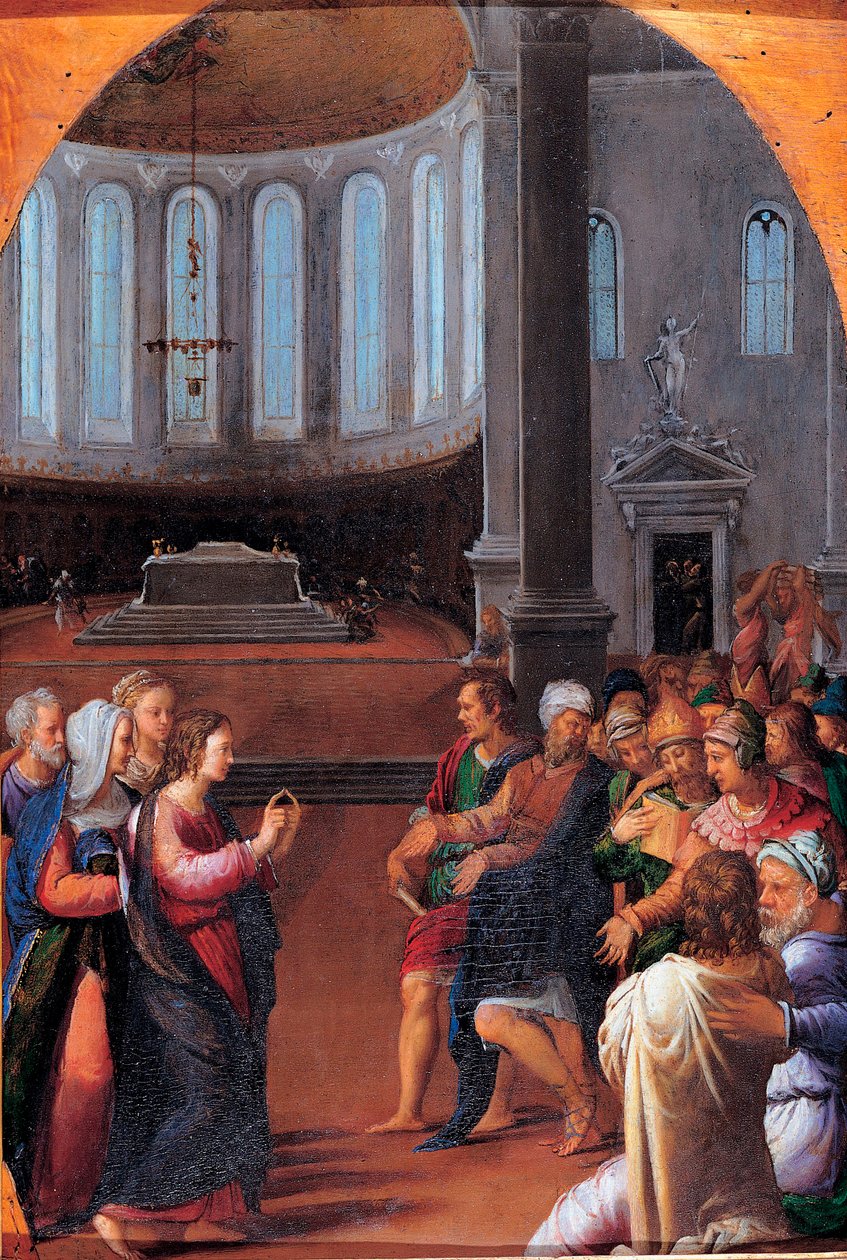 "Krisztus az orvosok között" (Krisztus az orvosok között) Camillo Filippi (1500-1574) festménye Olaj, fa 1550 Méret 47x33 cm Musei Capitolini, Róma alkotó: Camillo Filippi