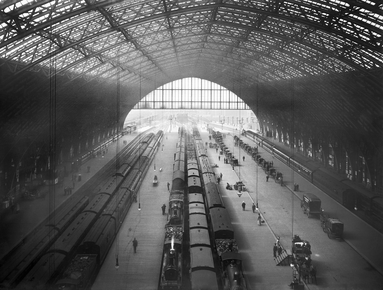 St Pancras állomás, Camden, London, 1895 alkotó: Campbell