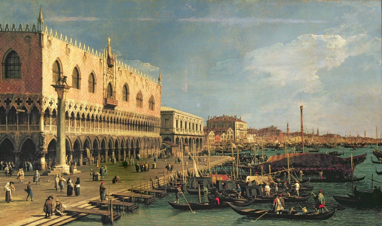 Palazzo Ducale és a Riva degli Schiavoni, Velence alkotó: Giovanni Antonio Canal