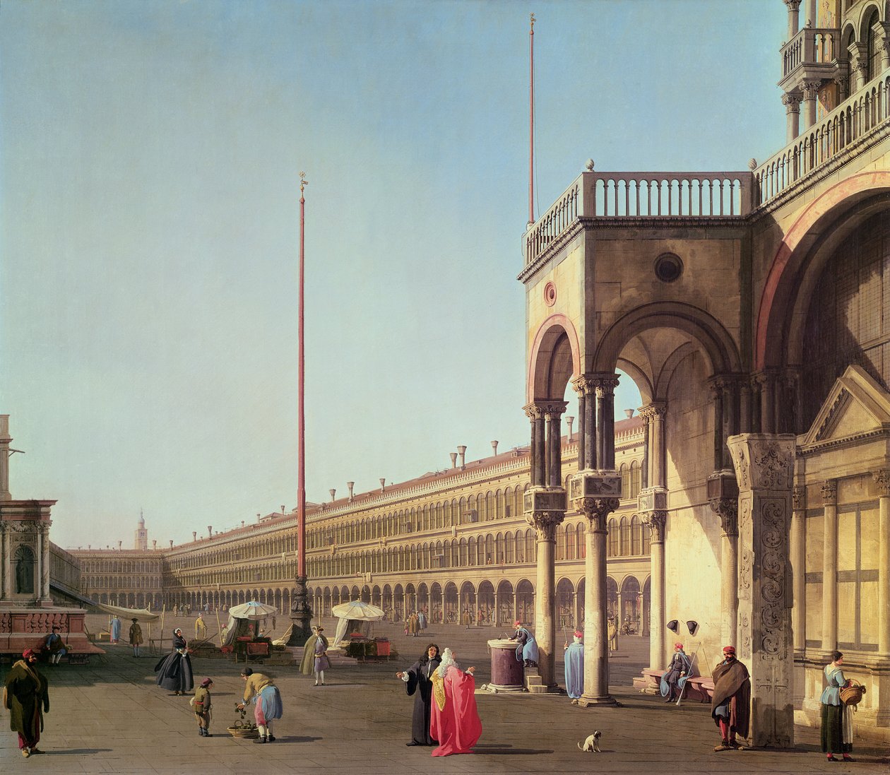 Piazza di San Marco, a velencei Piazzettáról alkotó: Giovanni Antonio Canal