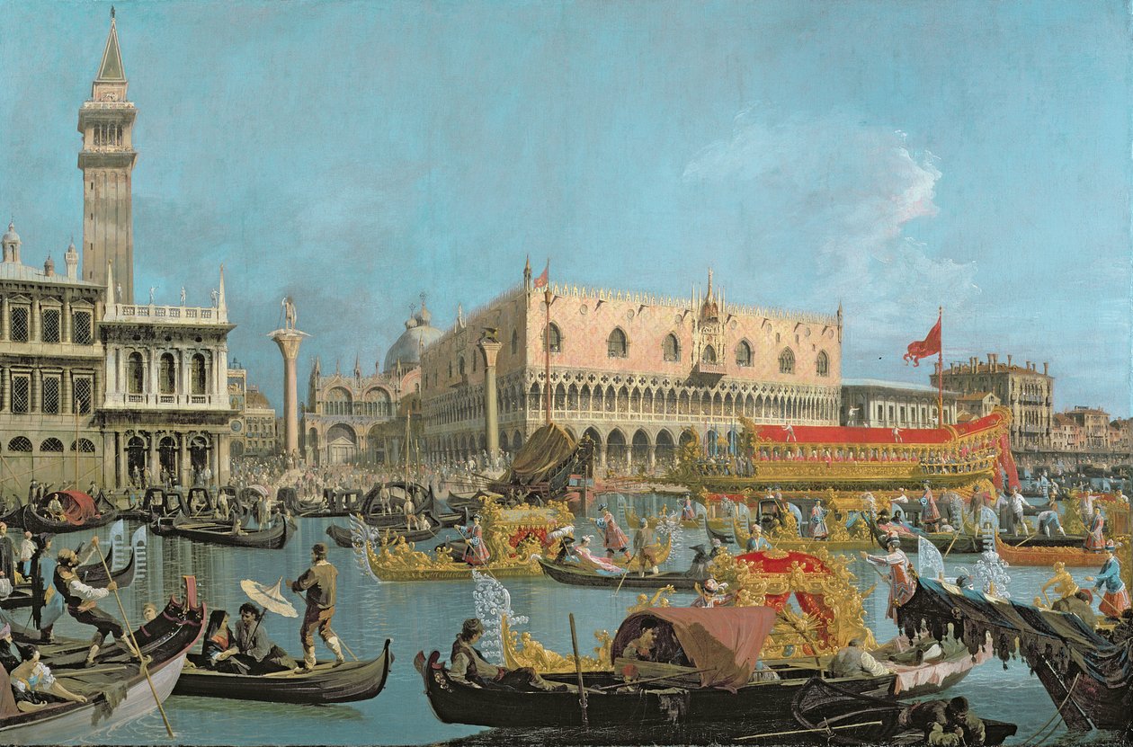 A Bucintoro visszatér a Molóba alkotó: Giovanni Antonio Canal