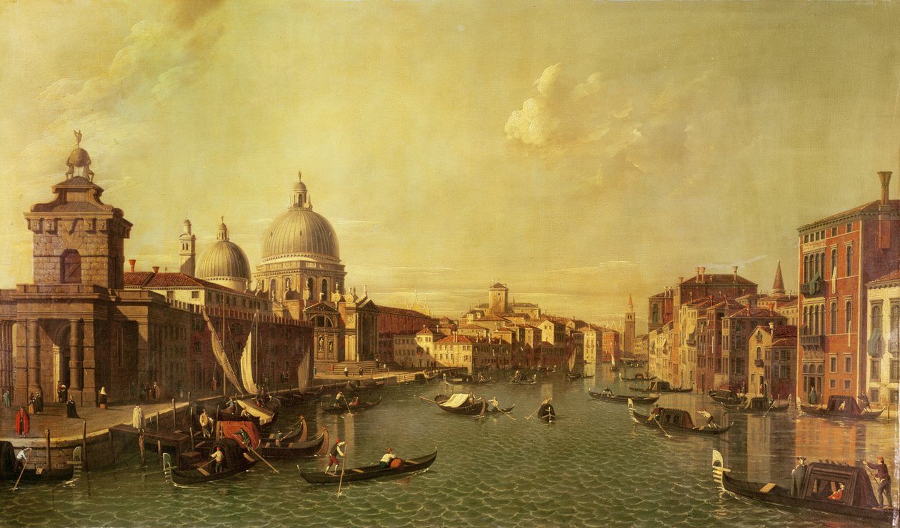 A La Salute templom és a Grand Canal alkotó: Giovanni Antonio Canal