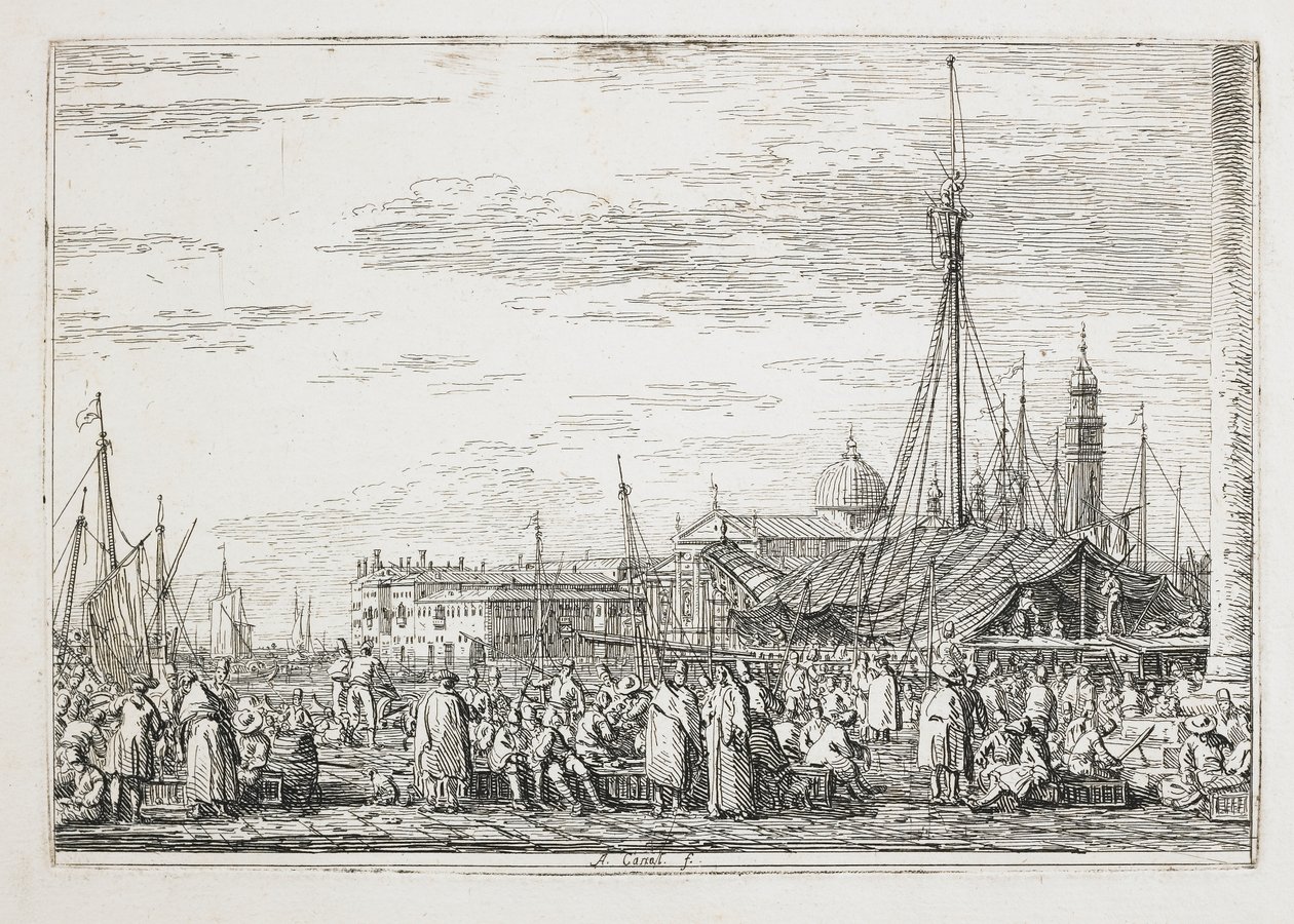 Piac a Molon, 1740-1745 alkotó: Giovanni Antonio Canal