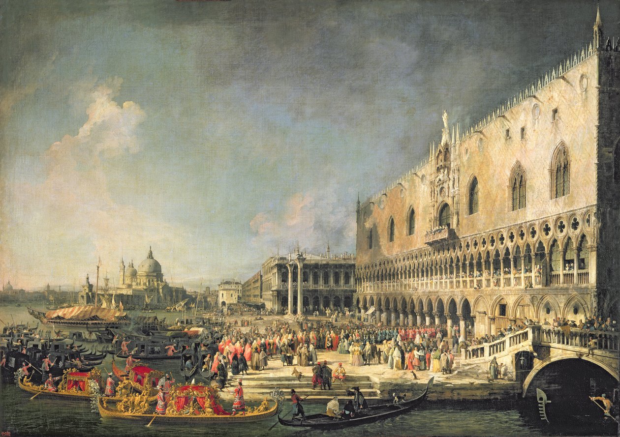 A francia nagykövet fogadása Velencében, 1740 körül alkotó: Giovanni Antonio Canal