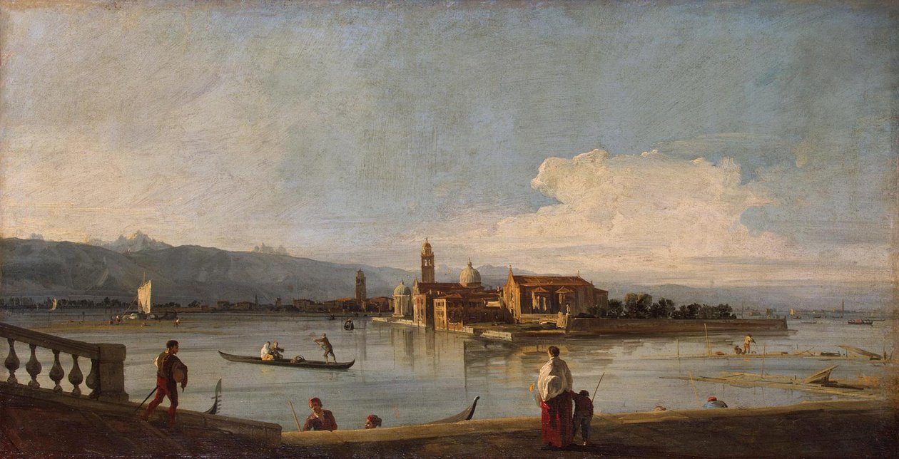 San Michele, San Cristoforo és Murano szigeteinek látképe, a Fondamenta Nuove-ról, 1725-28 körül. alkotó: Giovanni Antonio Canal