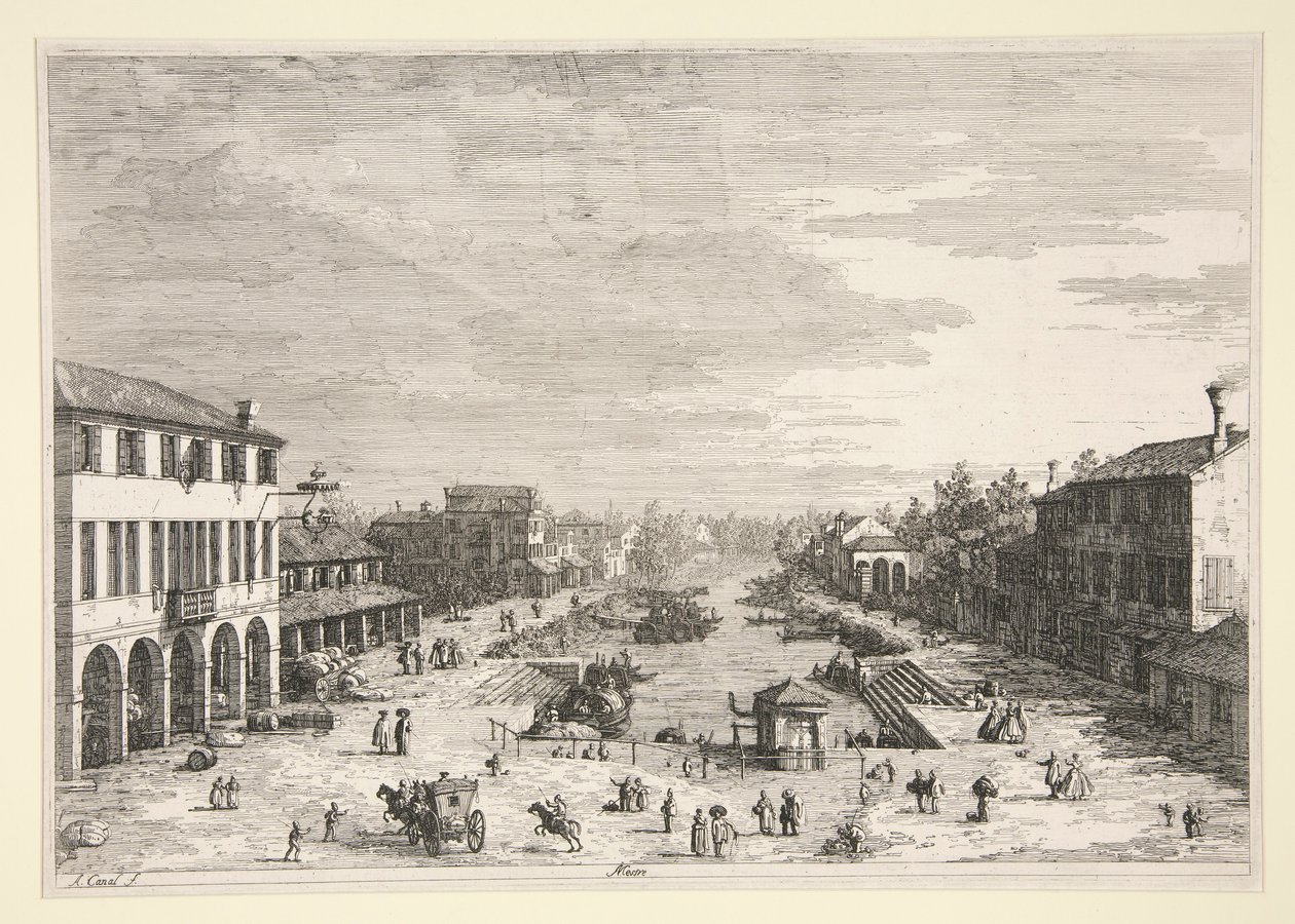 Mestre, a Vedute sorozatból (Nézetek) alkotó: Canaletto (Giovanni Antonio Canal)