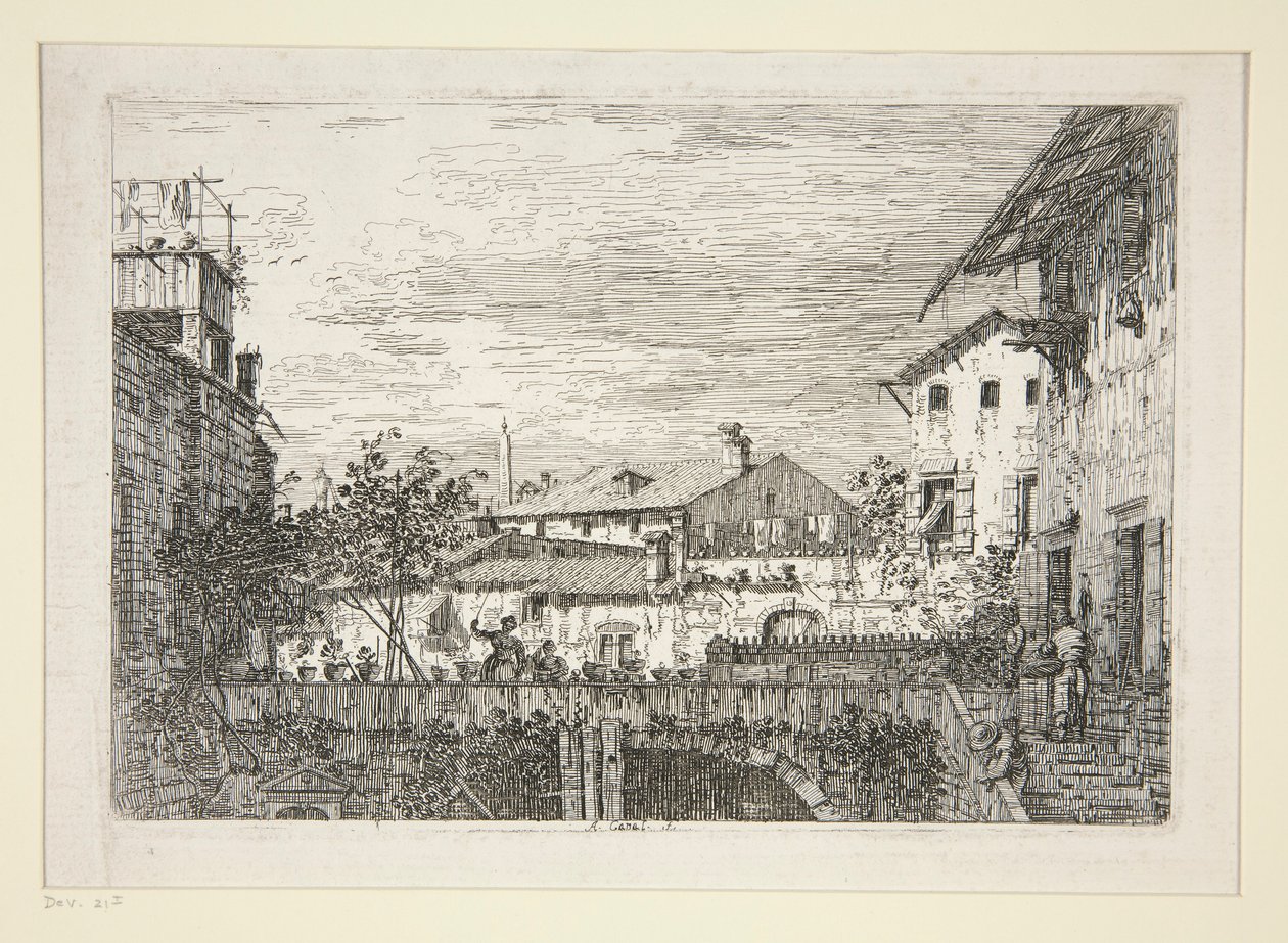 The Terrace, a Vedute sorozatból (Nézetek) alkotó: Canaletto (Giovanni Antonio Canal)