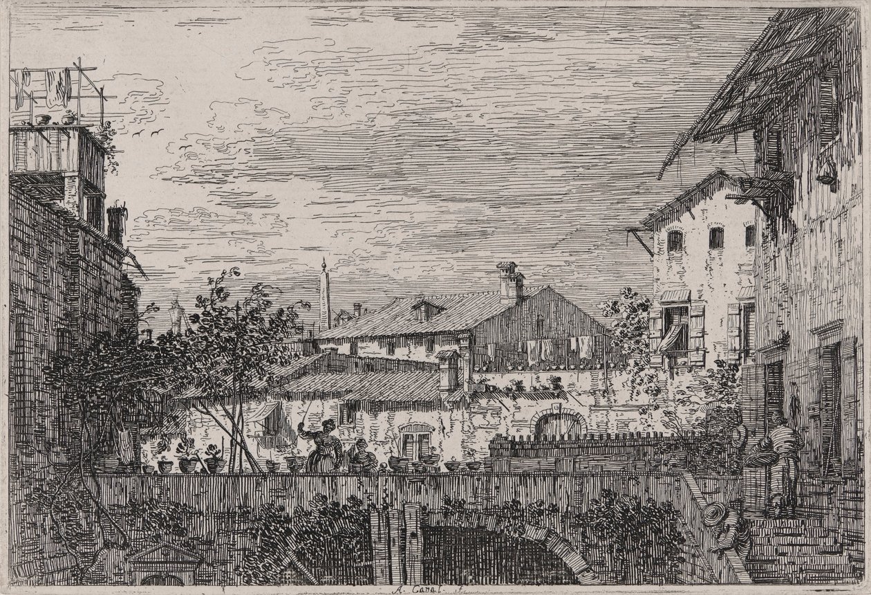 The Terrace, a Vedute sorozatból (Nézetek) alkotó: Canaletto (Giovanni Antonio Canal)