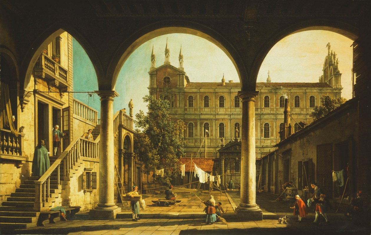 A velencei Scuola di San Marco capriccioja a Palazzo Grifalconi-Loredanból, alkotó: Giovanni Antonio Canal