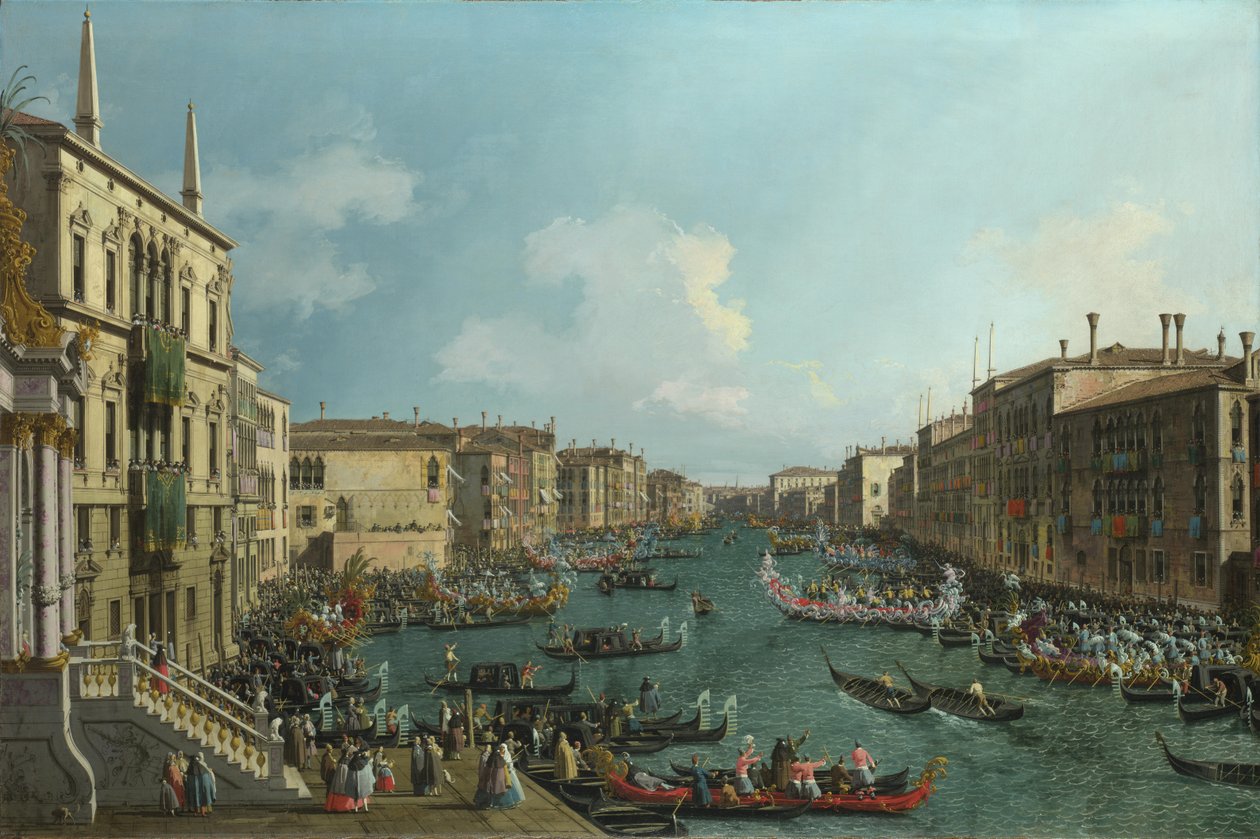 Regatta a Canal Grandén, c. 1740 alkotó: Giovanni Antonio Canal