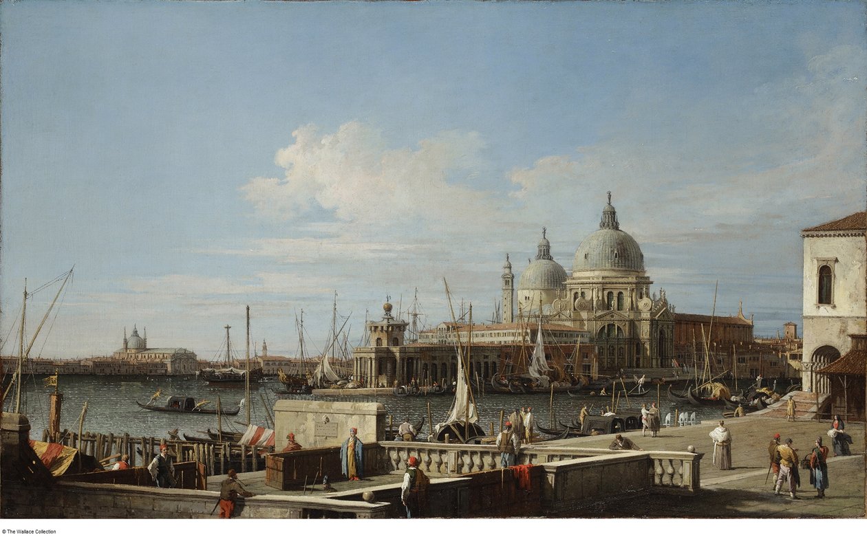Canaletto után - Velence, a Dogana és a Santa Maria della Salute a Molo felől, 1740-1760 körül. alkotó: Canaletto