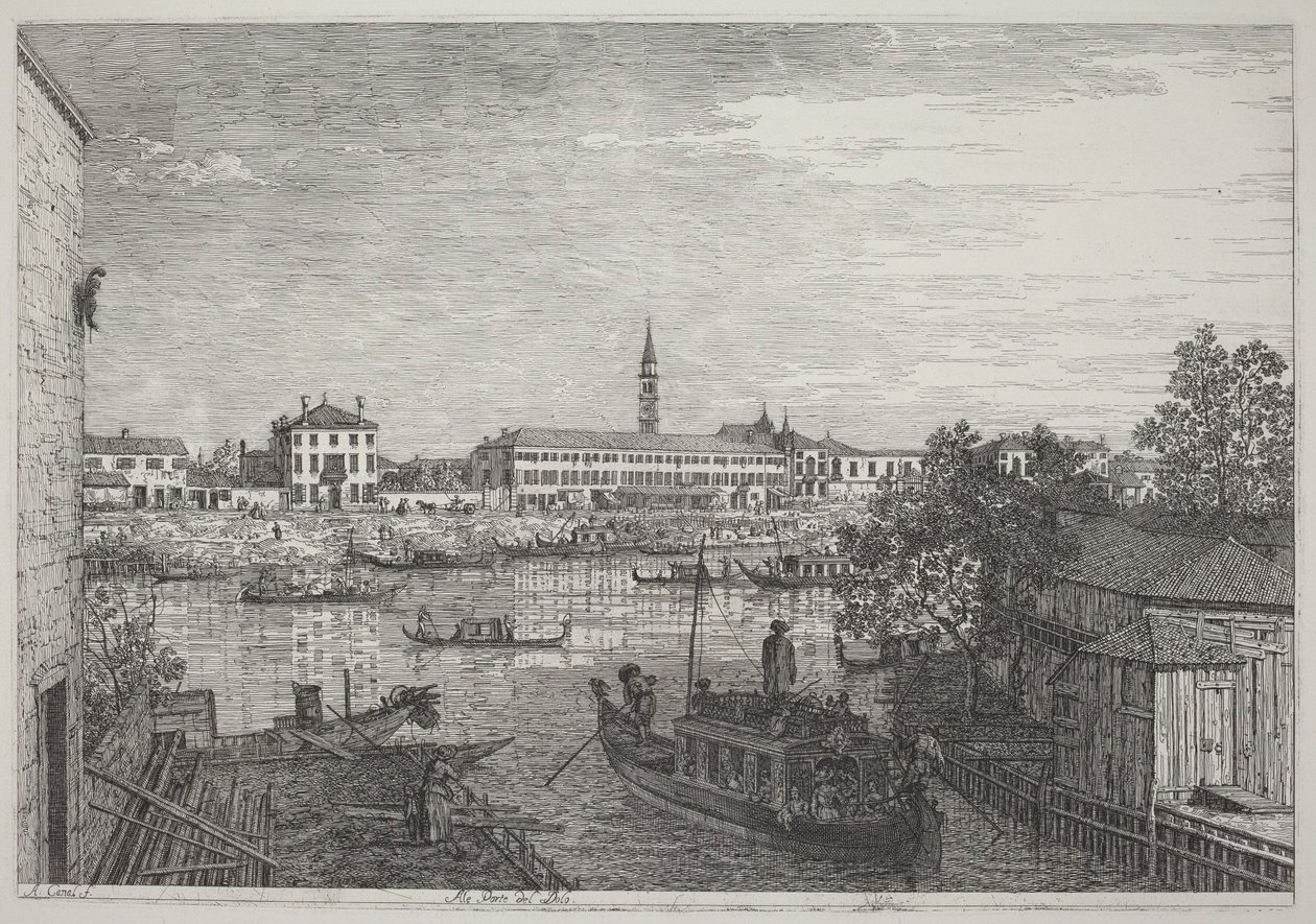 Dolo kapuinál alkotó: Canaletto
