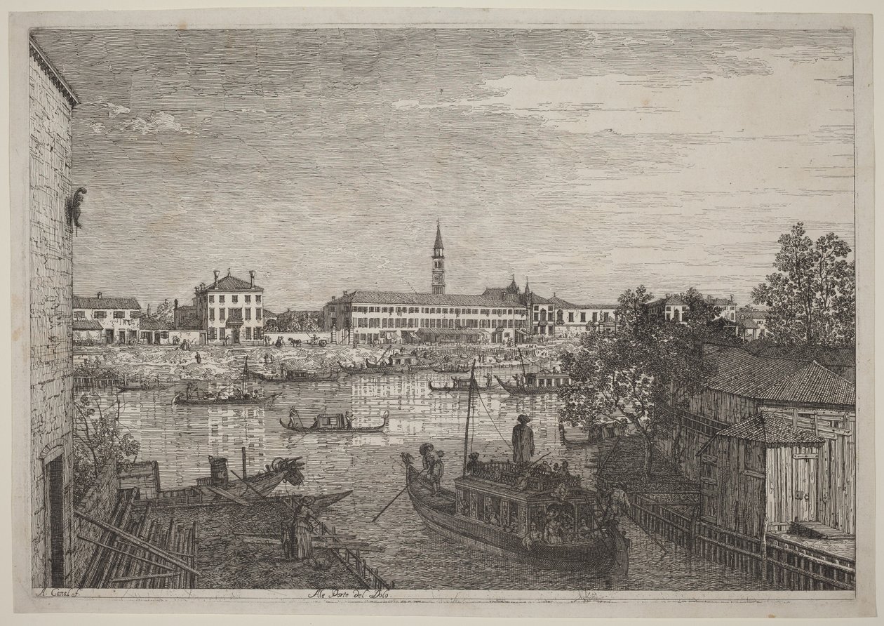 Dolo kapuinál alkotó: Canaletto