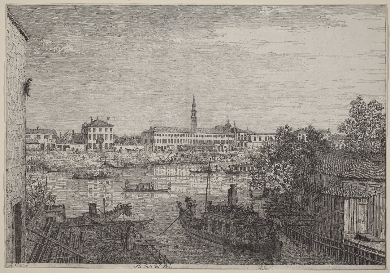 Dolo kapuinál alkotó: Canaletto