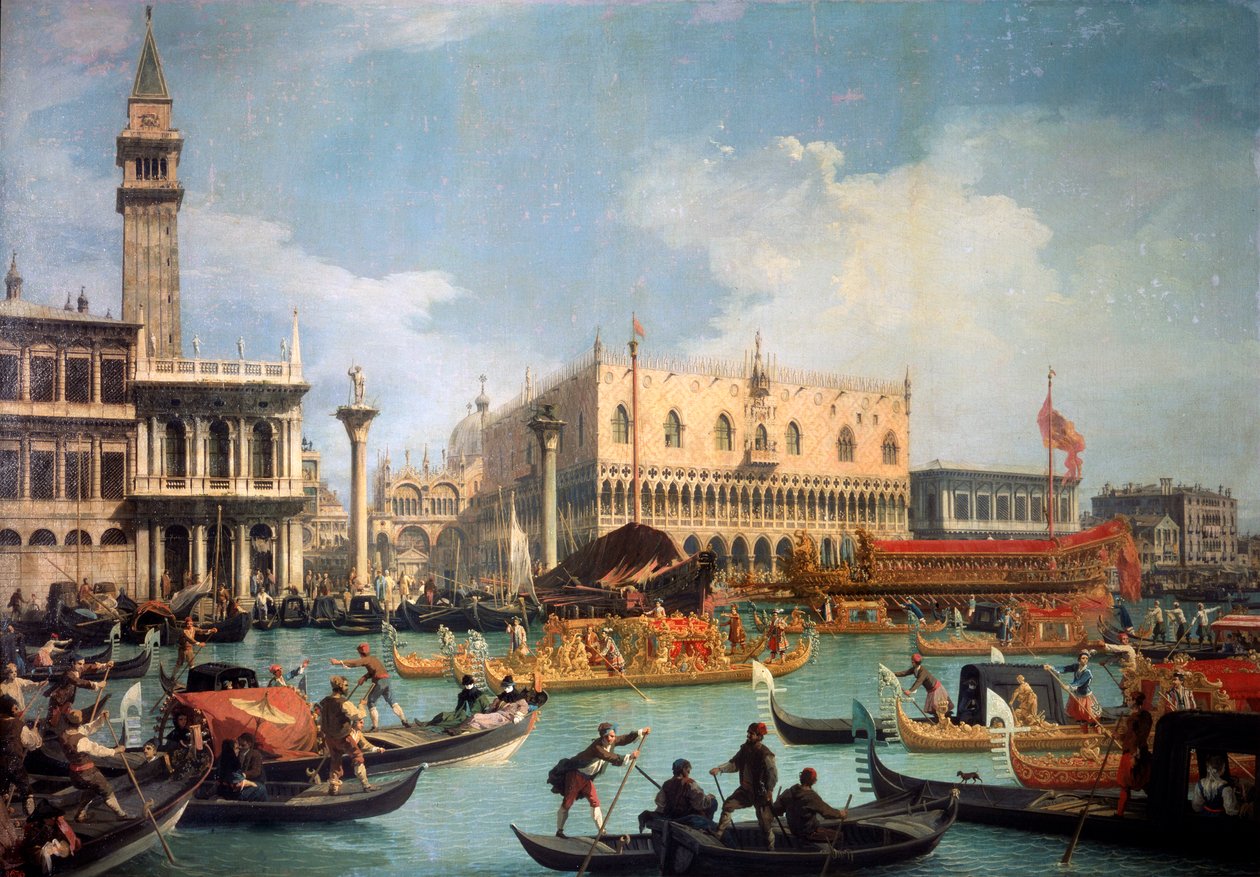 Buccentoros Visszatérés a Dózsa-palota mólójához, 1730-as évek. alkotó: Giovanni Antonio Canal