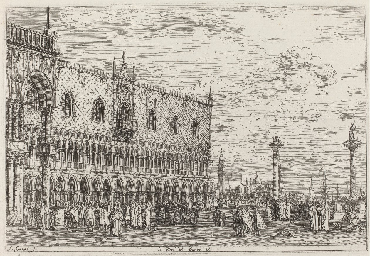 Canaletto - La Piera del Bando. V. - Google Art Project alkotó: Canaletto