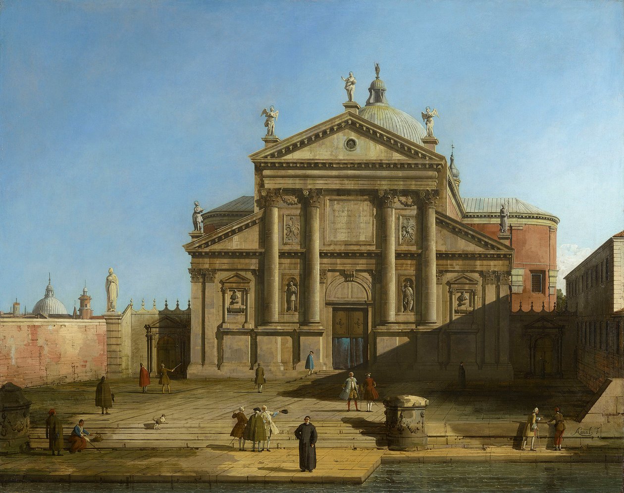 Canaletto - San Giorgio Maggiore Capriccio beállításban 1744 körül alkotó: Canaletto