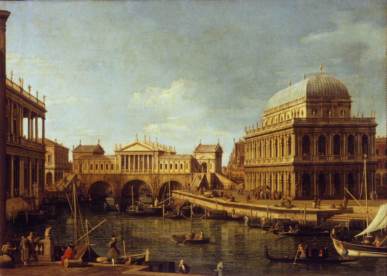 Capriccio a palladi építészettel, 1757-1759 alkotó: Canaletto