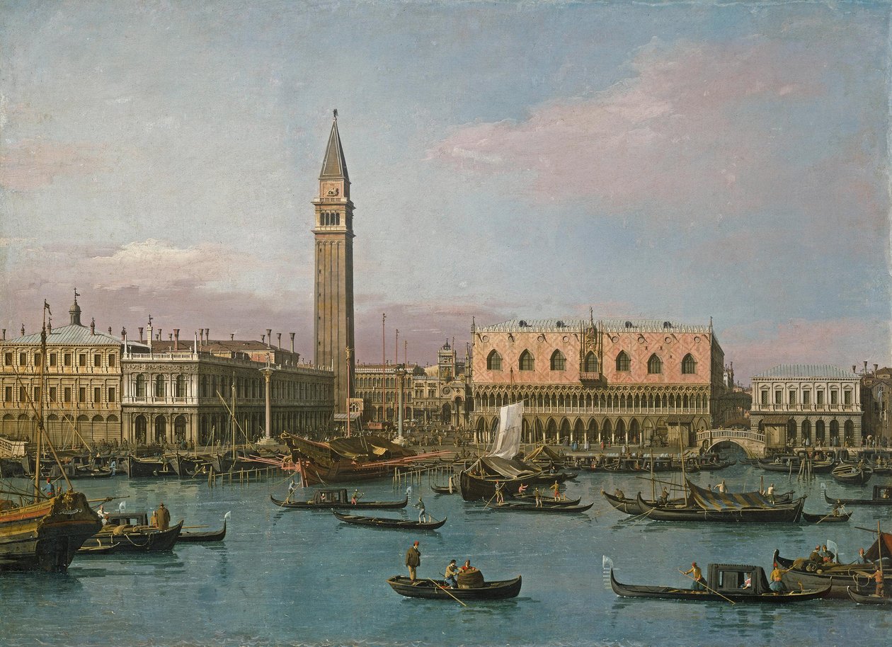 A Piazzetta és a Szent Márk-medence alkotó: Canaletto