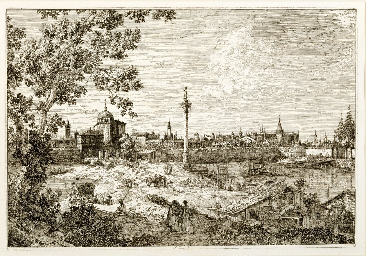 Padova képzeletbeli látképe alkotó: Canaletto