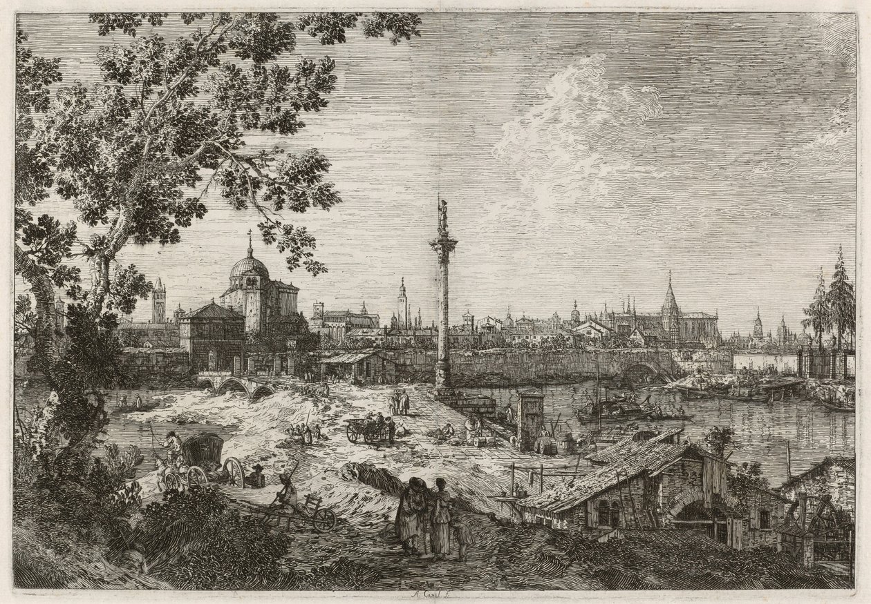 Padova képzeletbeli látképe alkotó: Canaletto