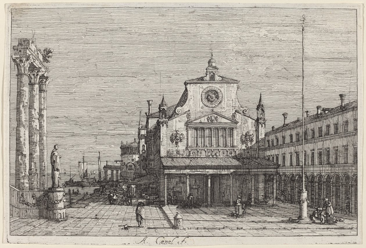 S. Giacomo di Rialto képzeletbeli képe, c. 17351746. alkotó: Canaletto