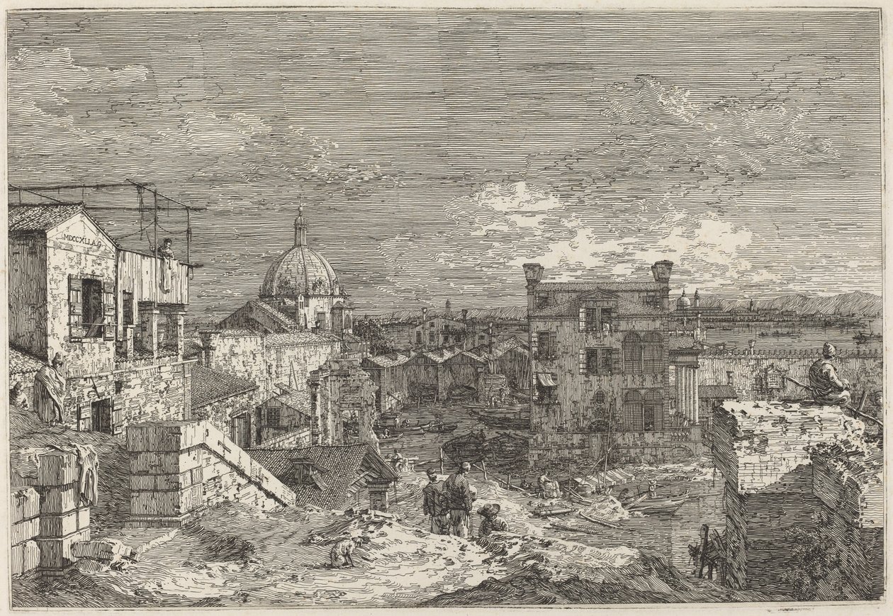 Képzeletbeli kilátás Velencére alkotó: Canaletto