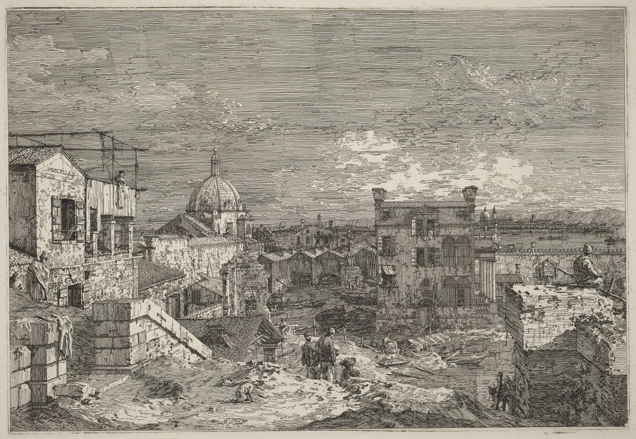 Velence képzeletbeli látképe alkotó: Canaletto