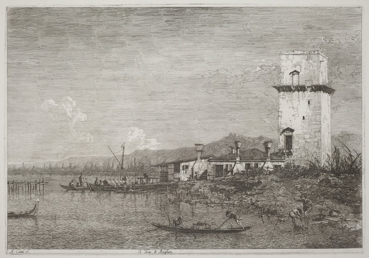A malgherai torony alkotó: Canaletto