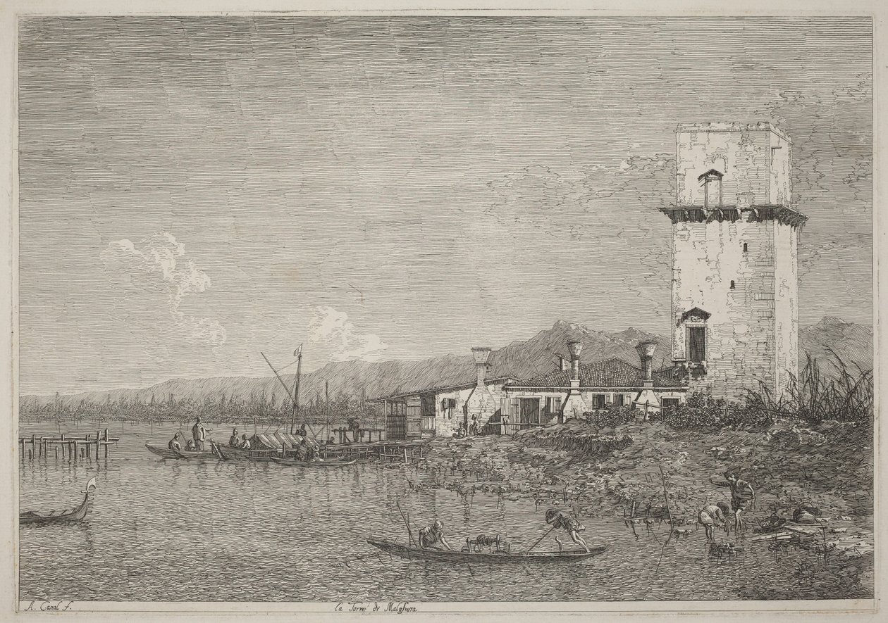 A malgherai torony alkotó: Canaletto