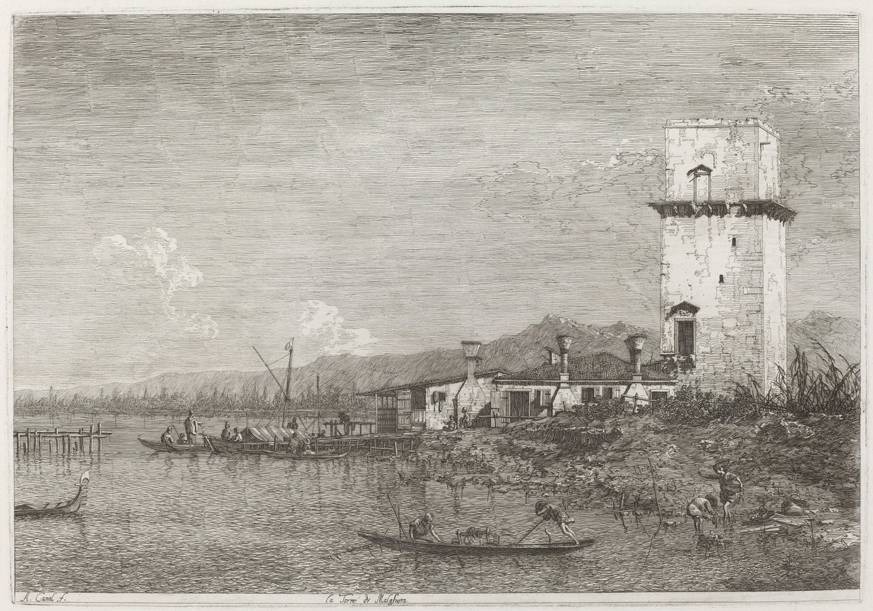 Malghera tornya, kb. 17351746. alkotó: Canaletto