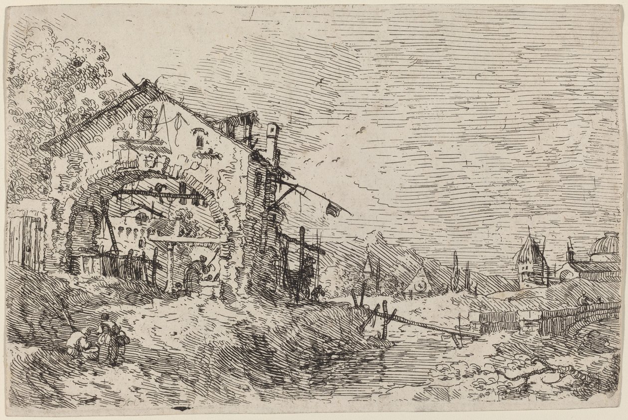 Táj egy nővel a kútnál alkotó: Canaletto