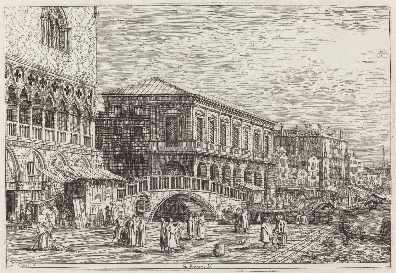 Le Preson. V. [balra lent], c. 17351746. alkotó: Canaletto