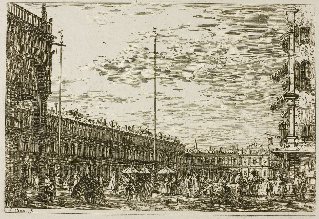 Le Procuratie niove e S. Ziminian V, Vedute alkotó: Canaletto