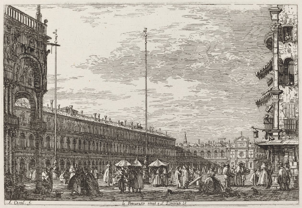 Le Procuratie niove e S. Ziminian V. [jobbra fent] alkotó: Canaletto