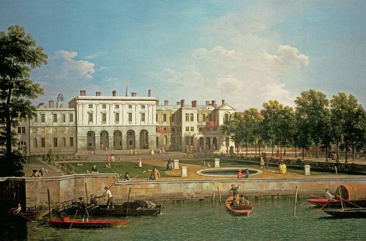 Régi Somerset ház a Temzétől, 1746-50 körül alkotó: Giovanni Antonio Canal