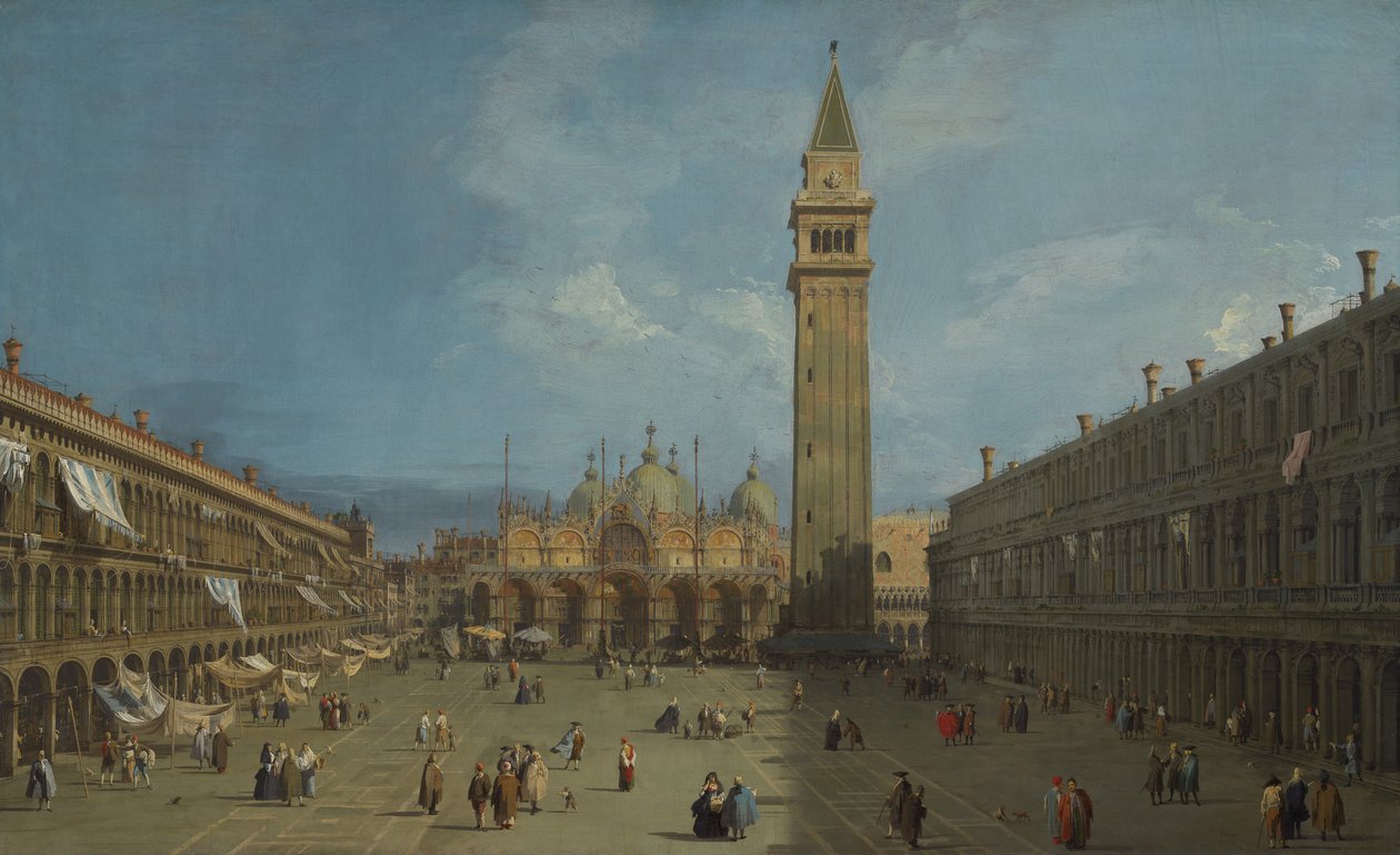 Piazza San Marco, 1720-as évek vége. alkotó: Giovanni Antonio Canal